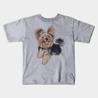 Yorkshire Terrier, cute sketch Kids T-Shirt